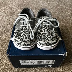 Leopard Print Sperry Top Sider, size 2 (3-6 mos)